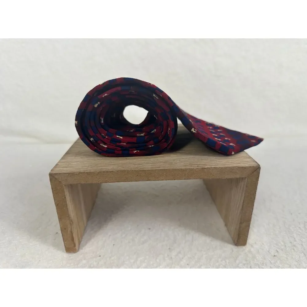 Jerry Garcia Red Blue Banyan Trees II 100% Silk Tie